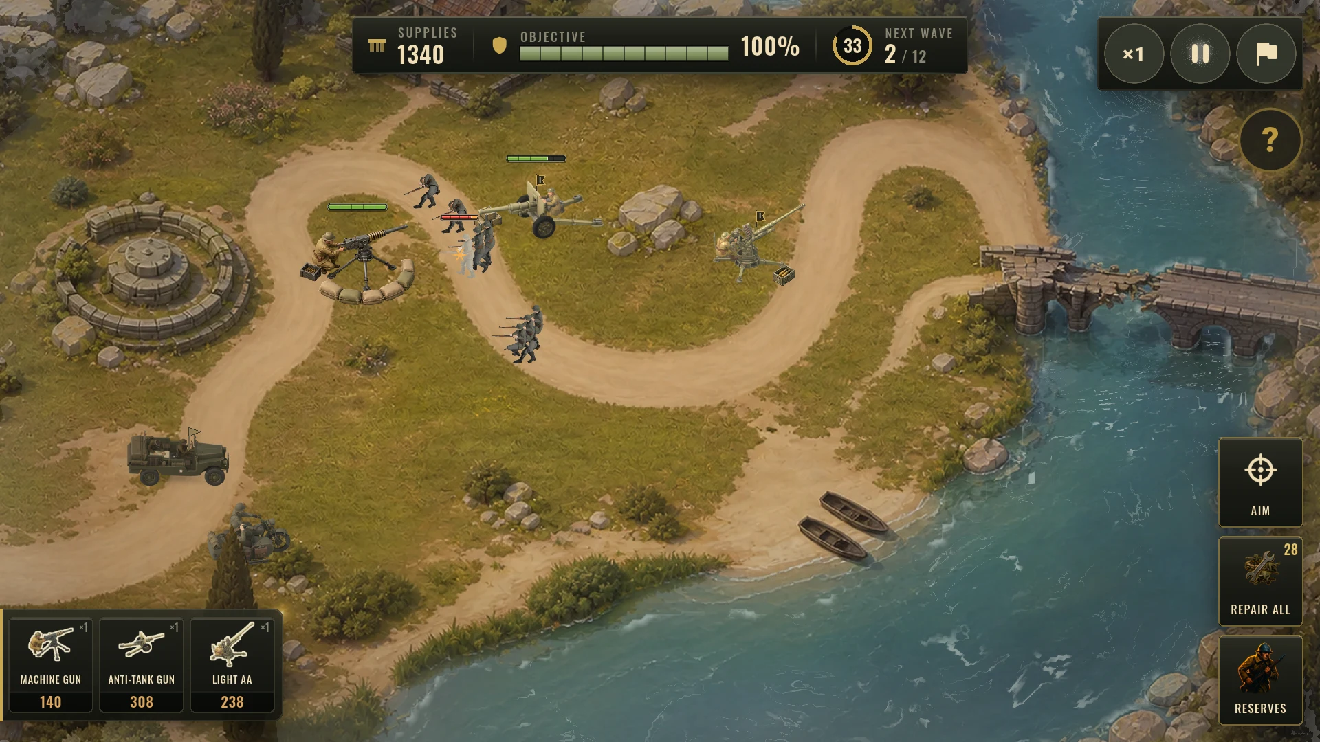 Holdline WW2 Tower Defense screenshot