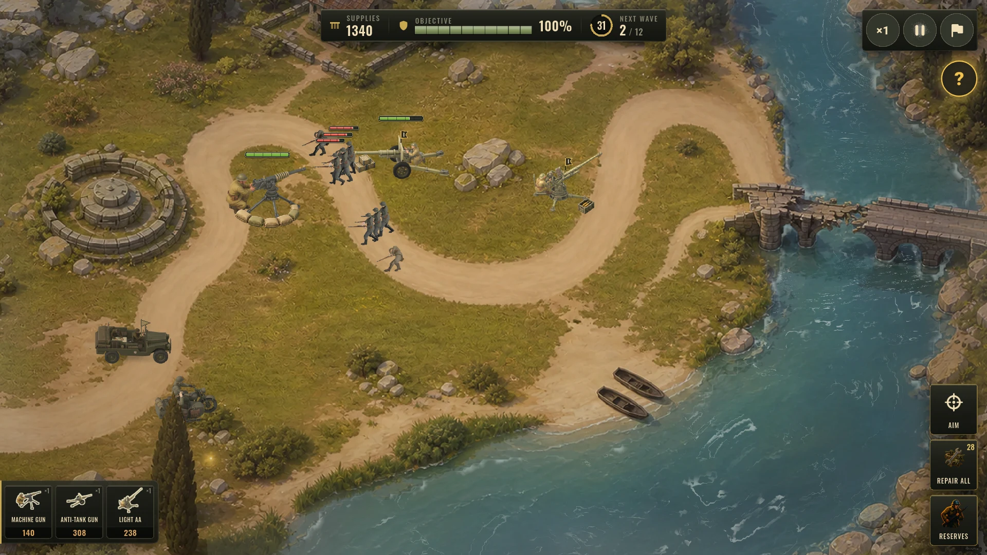 Holdline WW2 Tower Defense screenshot